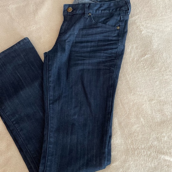 Express Denim “Stella Barely Boot” Blue Jeans - Size 4R - Picture 2 of 15